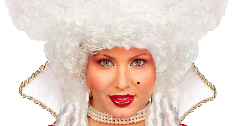 e-carnavalskleding-SYK Barok pruik wit