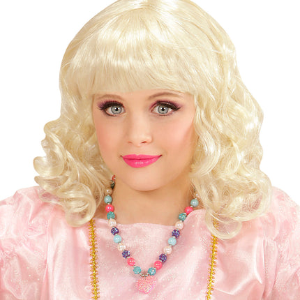 e-carnavalskleding-SYK Bedelketting met roze hartje