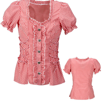 e-carnavalskleding-SYK Beierse Blouse rood wit