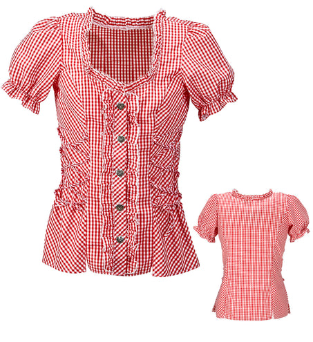 e-carnavalskleding-SYK Beierse Blouse rood wit