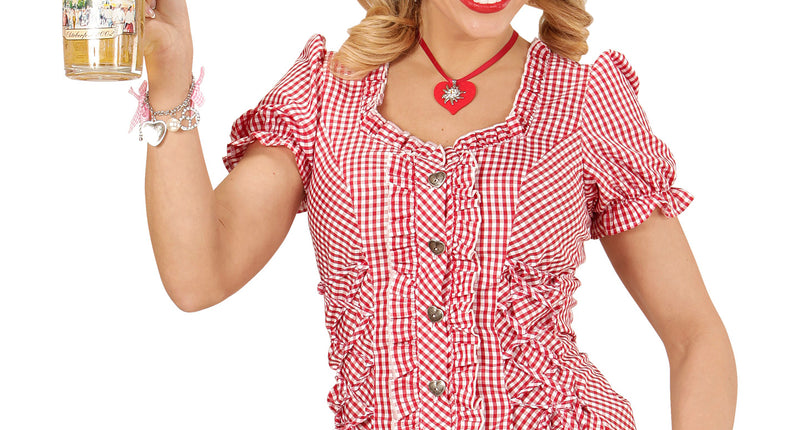 e-carnavalskleding-SYK Beierse Blouse rood wit