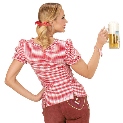e-carnavalskleding-SYK Beierse Blouse rood wit