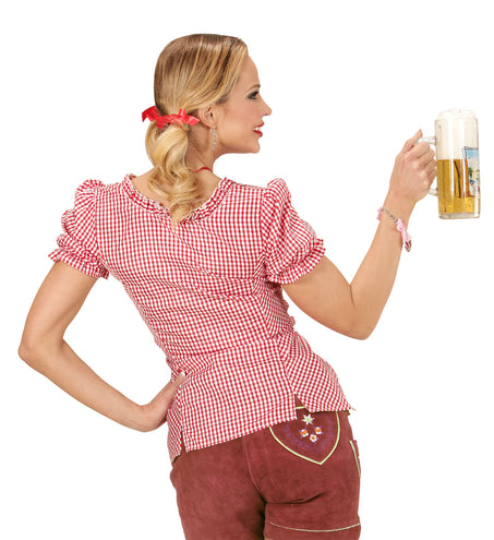 e-carnavalskleding-SYK Beierse Blouse rood wit