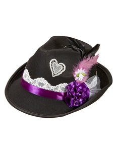 e-carnavalskleding-SYK Beierse Fedora hoed  met decoratie