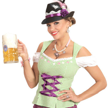 e-carnavalskleding-SYK Beierse Fedora hoed  met decoratie