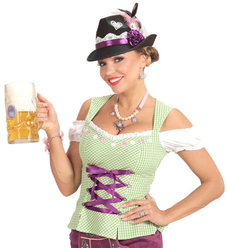 e-carnavalskleding-SYK Beierse Fedora hoed  met decoratie