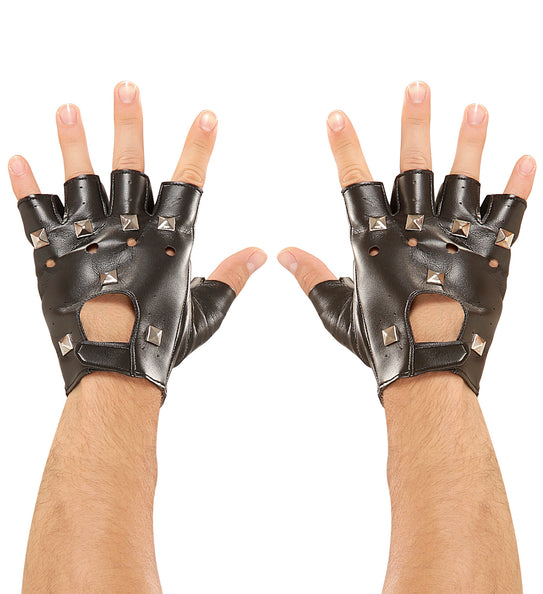 e-carnavalskleding-SYK Biker handschoenen / Rocker handschoenen punk