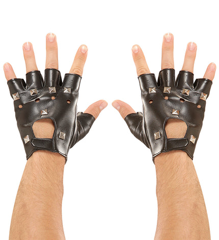 e-carnavalskleding-SYK Biker handschoenen / Rocker handschoenen punk
