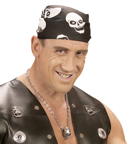 e-carnavalskleding-SYK Biker ketting / Rocker ketting schedel