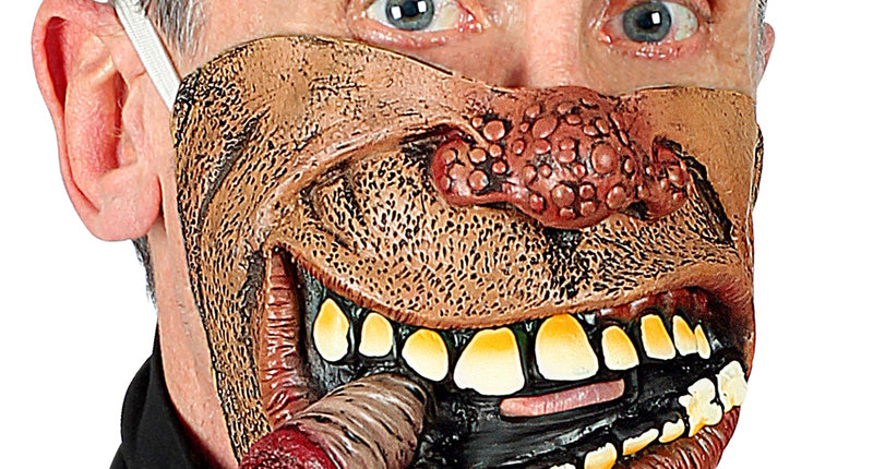 e-carnavalskleding-SYK Biker masker met sigaar