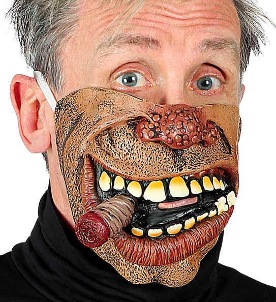 e-carnavalskleding-SYK Biker masker met sigaar