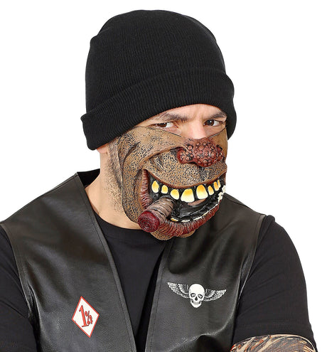 e-carnavalskleding-SYK Biker masker met sigaar