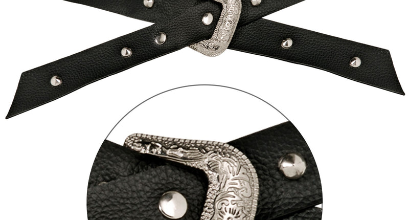 e-carnavalskleding-SYK Biker riem / rocker punker riem