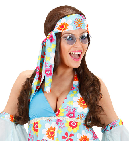 e-carnavalskleding-SYK Blauwe bril 70-er jaren Flower Power