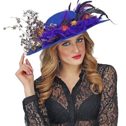 e-carnavalskleding-SYK Blauwe dames flaphoed