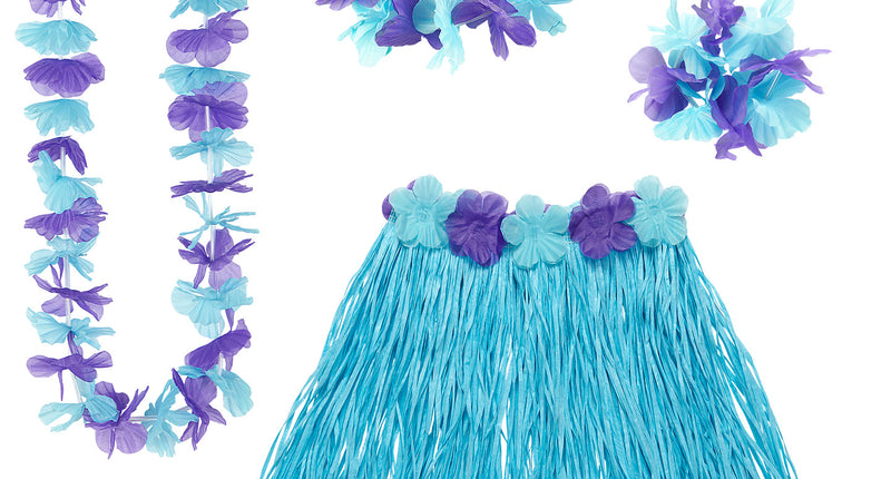 e-carnavalskleding-SYK Blauwe Hawaii set Bella