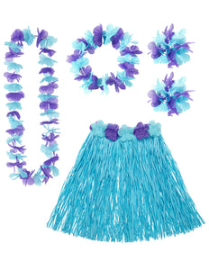 e-carnavalskleding-SYK Blauwe Hawaii set Bella