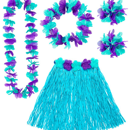 e-carnavalskleding-SYK Blauwe Hawaii set Bella