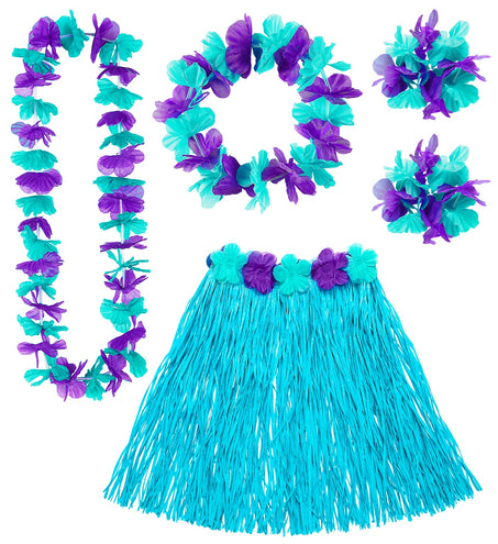 e-carnavalskleding-SYK Blauwe Hawaii set Bella