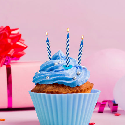 e-carnavalskleding-SYK Blauwe kaarsjes happy birthday