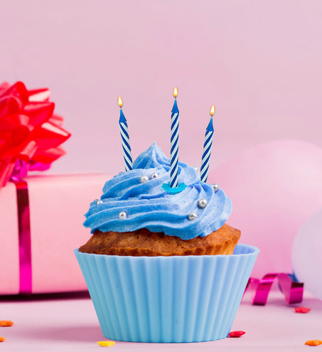 e-carnavalskleding-SYK Blauwe kaarsjes happy birthday
