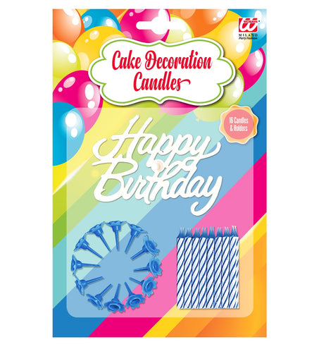 e-carnavalskleding-SYK Blauwe kaarsjes happy birthday