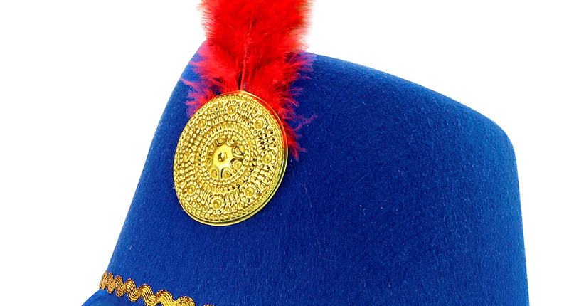 e-carnavalskleding-SYK Blauwe majorette hoed kind