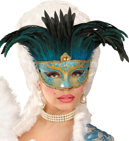 e-carnavalskleding-SYK Blauwe oogmaskers