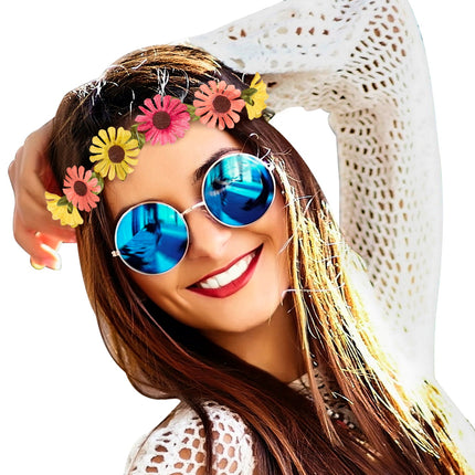 e-carnavalskleding-SYK Bloemen hoofdband met veel kleur