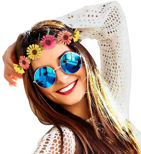 e-carnavalskleding-SYK Bloemen hoofdband met veel kleur