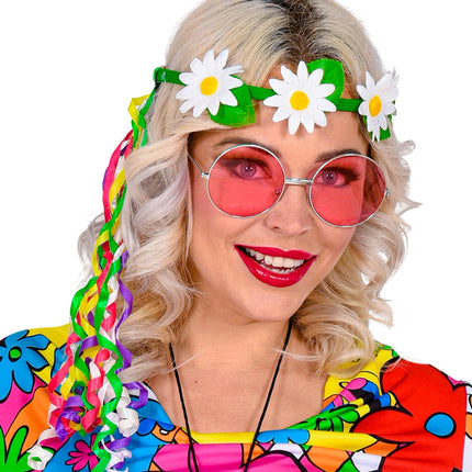 e-carnavalskleding-SYK Bloemen tiara hippie