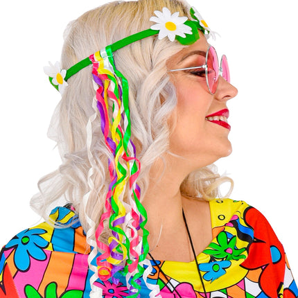 e-carnavalskleding-SYK Bloemen tiara hippie