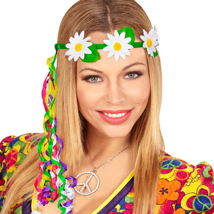 e-carnavalskleding-SYK Bloemen tiara hippie