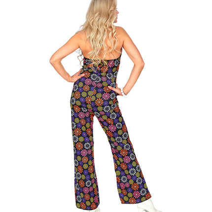 e-carnavalskleding-SYK Bloemenprint jumpsuit jaren 70