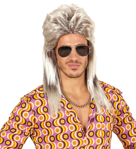 e-carnavalskleding-SYK Blond met grijze rocker pruiken voor mannen