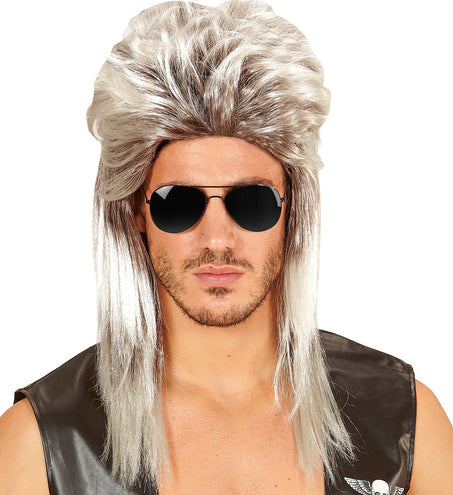 e-carnavalskleding-SYK Blond met grijze rocker pruiken voor mannen