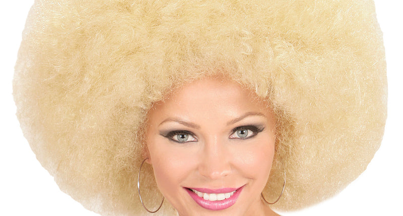 e-carnavalskleding-SYK Blonde oversized Afro pruik