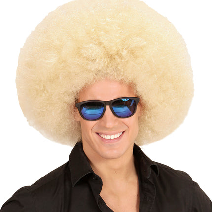 e-carnavalskleding-SYK Blonde oversized Afro pruik