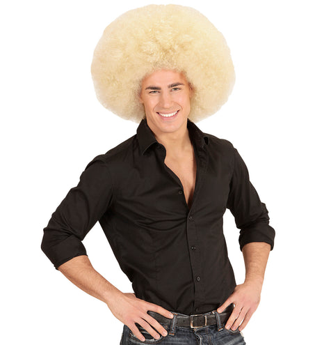 e-carnavalskleding-SYK Blonde oversized Afro pruik