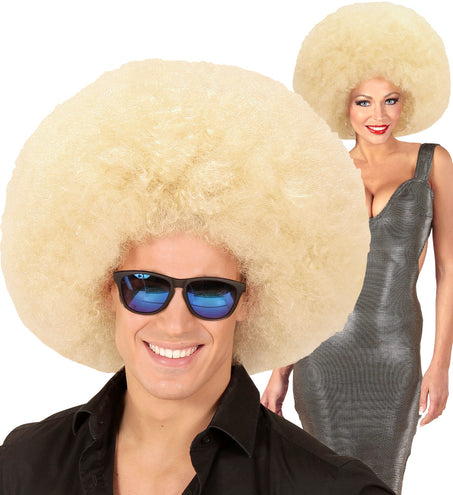 e-carnavalskleding-SYK Blonde oversized Afro pruik
