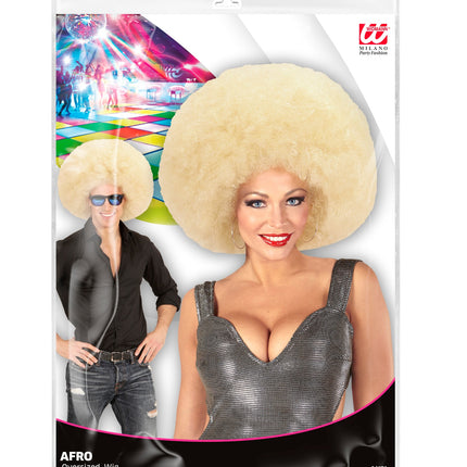 e-carnavalskleding-SYK Blonde oversized Afro pruik
