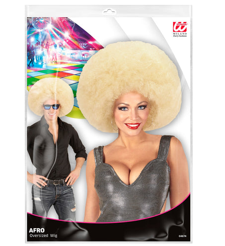 e-carnavalskleding-SYK Blonde oversized Afro pruik