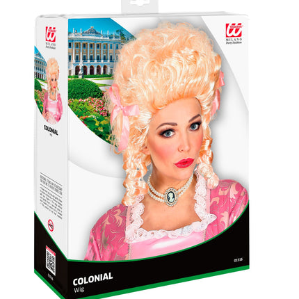 e-carnavalskleding-SYK Blonde pruik Koloniale vrouw