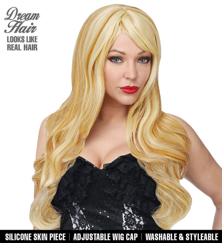 e-carnavalskleding-SYK Blonde pruik lang haar Cosplay Melissa