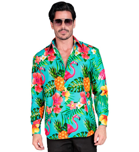 e-carnavalskleding-SYK Blouse neon flamingo Floor