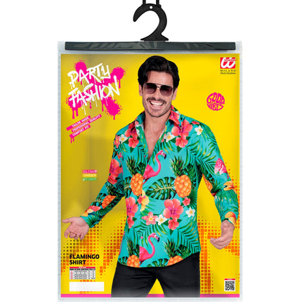e-carnavalskleding-SYK Blouse neon flamingo Floor