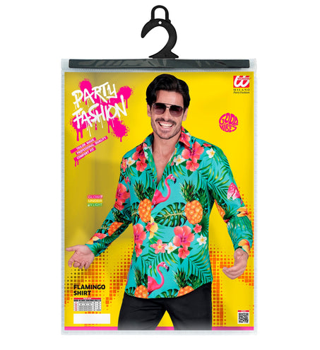 e-carnavalskleding-SYK Blouse neon flamingo Floor