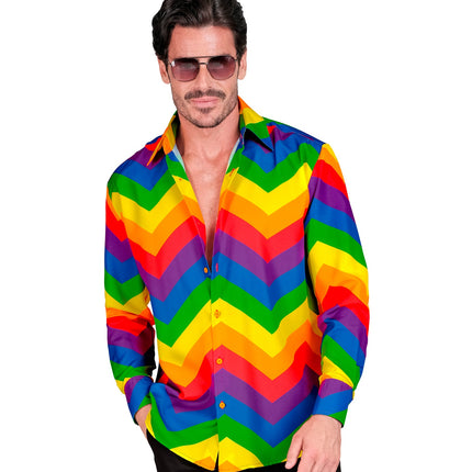 e-carnavalskleding-SYK Blouse regenboog unisex Ella