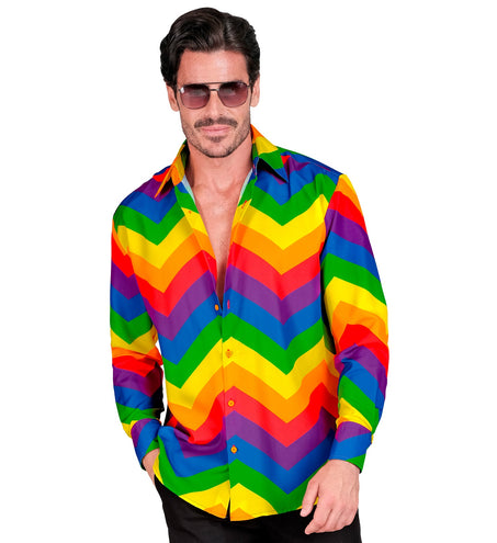 e-carnavalskleding-SYK Blouse regenboog unisex Ella