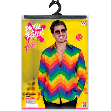 e-carnavalskleding-SYK Blouse regenboog unisex Ella